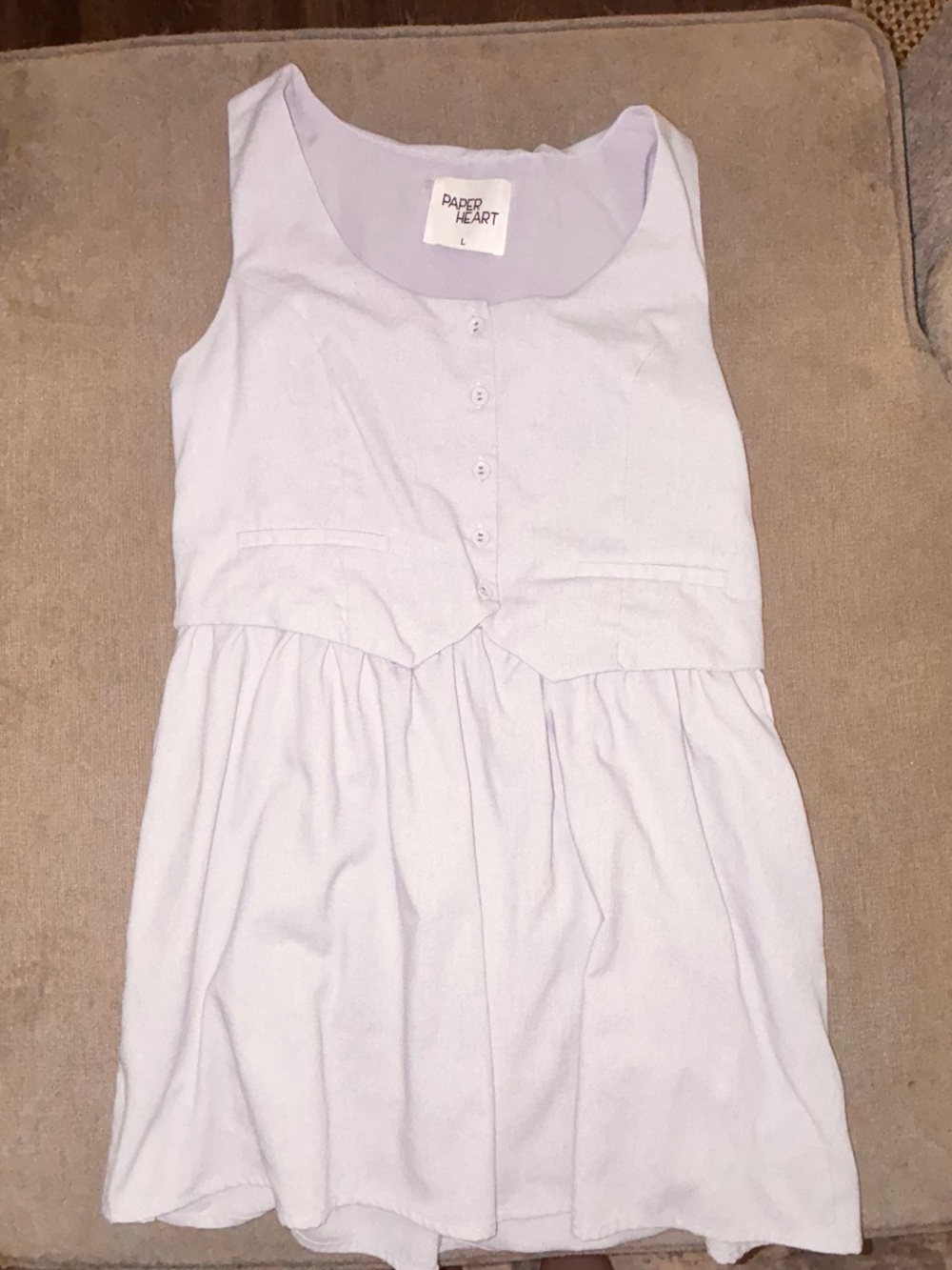 Girls' Light Lavender Sleeveless Dress